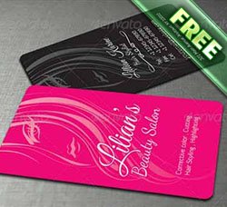 美容美发行业名片模板：Beauty Salon Business Card
